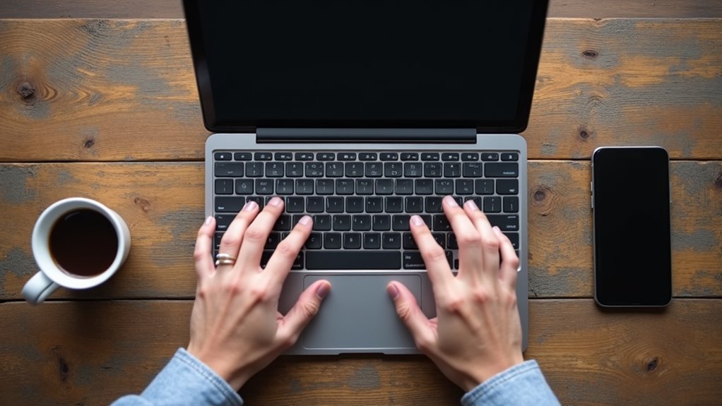ergonomiczna klawiatura mobilna z przełącznikami nożycowymi