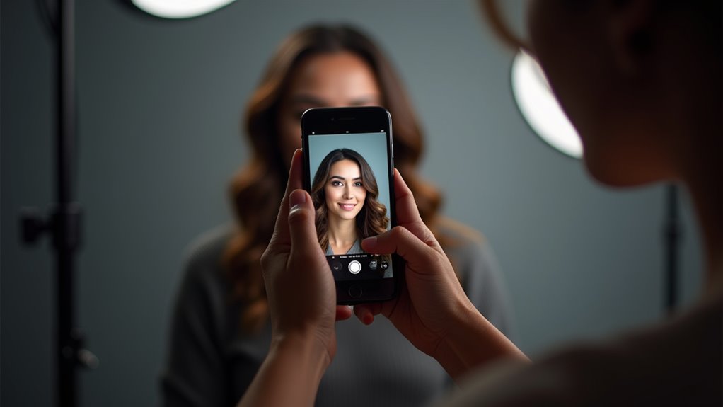 iPhone portretowe oświetlenie studyjne